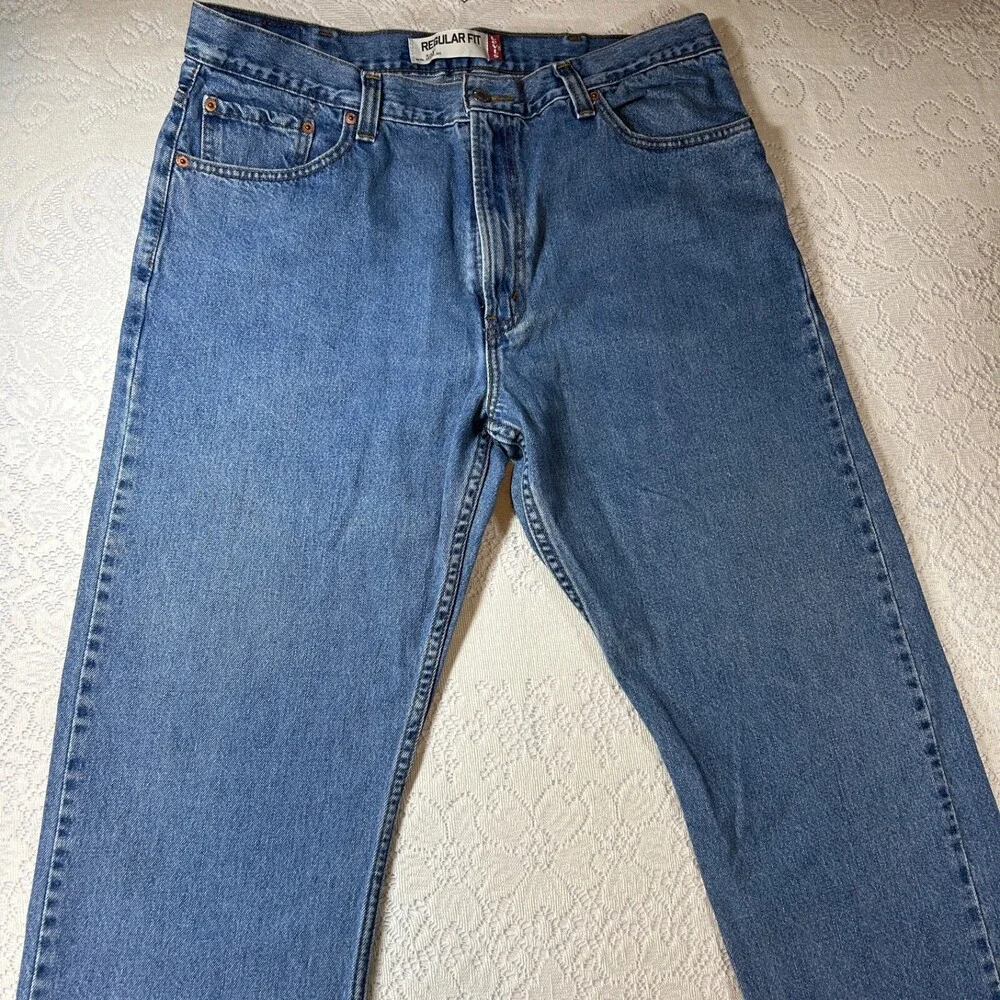 Levi's 505 Men's Jeans 40x30 Regular Straight Mid Rise Medium Wash Denim Blue